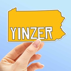 Yinzer Pittsburgh Sticker – Yellow PGH Pennsylvania Decal