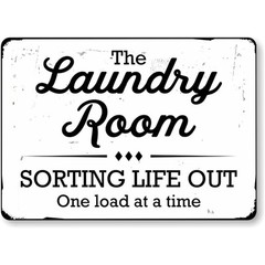 Sorting Life Out One Load At A Time Laundry Room Aluminum Weatherproof Sign