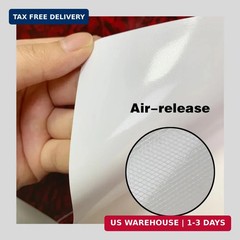 LZLRUN Forged Gloss Carbon Fiber Red Vinyl Wrap Roll Air Release Sticker Sheet F
