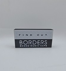 Borders Books And Things Music Cafe Logo Sign Shelf Desk Art