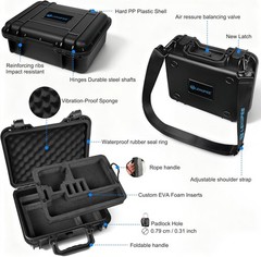 Portable Waterproof Hard Case for DJI Osmo Action 6/5 Pro/4/3 Action Camera,S…