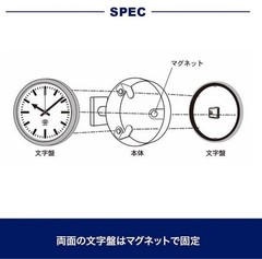 Dulton Double Face Clock 170D2 YR-0643 MAT BRICK/RAW Wall Japan NEW