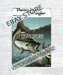1966 PENNSYLVANIA sporting fishing outdoor adventure metal tin sign the plaque
