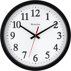 14″ round Electric Powered Office Wall Clock, White