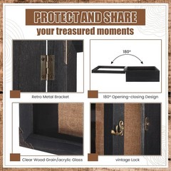 11×14-inch extra-deep shadowbox frame, depth 4.7 inches, keepsake (black)
