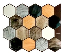 MOSAICOWALL Peel & Stick Backsplash self Adhesive ,3D Wall PU Gel Vinyl Tiles