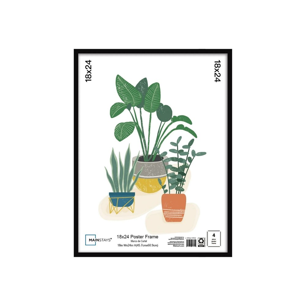 Mainstays 18×24 Basic Poster Frame, Black Free shipping