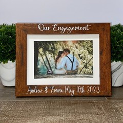 Engagement personalized picture frame, Engagement gift, Engagement party gift