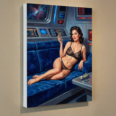 Star Trek Girl Canvas Print 12×16 – Vintage Retro Pin-Up Wall Art Decor