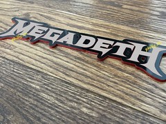 MEGADETH 1 Logo Shape Acrylic Plastic Sign 1/8″ thick Wall Decor Man Cave