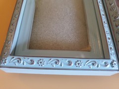 Shabby Chic Small Photo Frames Seafoam Green Blue 2.5×3.5 Set of Two