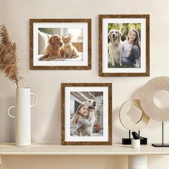 TOFOREVO Picture Frames 8×10 Set of 2 Rustic Wood Grain Photo Frame for Galle…