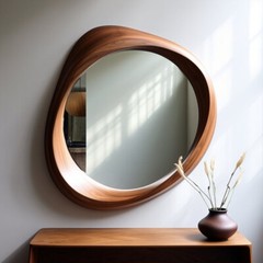 Stylish Design Irregular Mirror | Bathroom Mirror | Vanity Mirror Wavy Handmade
