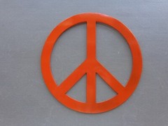 Peace Sign Symbol Plasma Cut Metal Wall Art 8″ Dia Different Colors Available