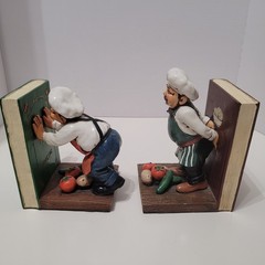 The Fat Chef Kitchen Decor Statue Book Ends Figure Collectibles SetOf 2 Complete