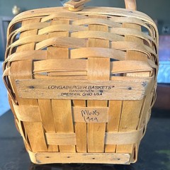 Longaberger Baskets Handwoven Dresden Ohio USA Mwb 1999 Wicker Basket with Liner