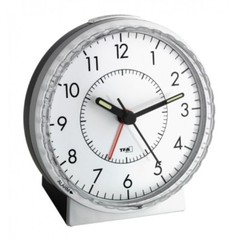 60.1010 La Crosse Technology TFA Silent Sweep Analog Electronic Alarm Clock