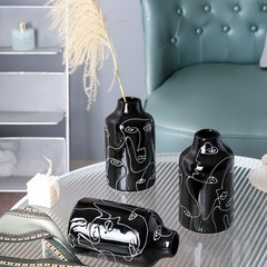 Ceramic Vase Irregular face Design Decorative Flower Vase for Home Decor Living
