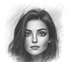 Printable Girl Sketch , Instant download Women Poster for Wall decor