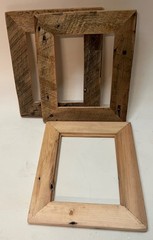 3 reclaimed wood 8×10 picture frames distressed black