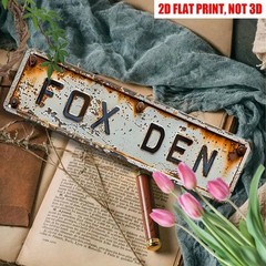 Vintage Fox Den Sign Metal Signs Farmhouse Tin Sign 4×16 Art Wall Hanging Plaque