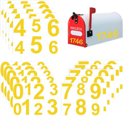 100 PCS Gold Water Resistant Vinyl Number Stickers, 3” & 4” Vinyl Self-Adhesive