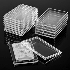 5-200x Clear Acrylic 1 Oz Silver Bar Capsule Holder Storage Case Container Box