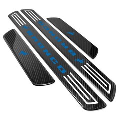 Ford Bronco in Blue X-Large Black Carbon Fiber 4 Pcs Universal Door Sill Plates