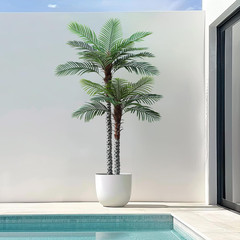 Nafresh 8Ft Tall UV Resistant Faux Palm Tree, 96In Artificial Palm Tree Indoor O