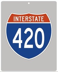 Metal Interstate highway sign – Your Choice of Interstate number and sign size