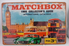 Matchbox 1966 Collector Guide Tin Sign Diecast Car Garage Wall Decor 12×8