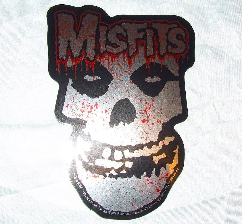 The Misfits Chrome Foil Bloody Skull Logo Sticker Decal Official Punk