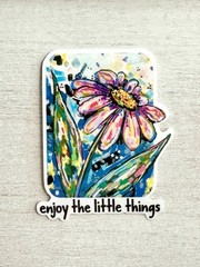 Daisy Sticker, enjoy the little things, ACEO Flower Cute, Decal, whimsy