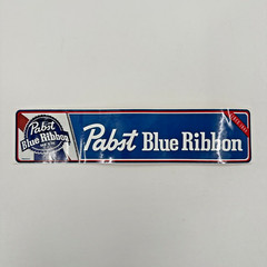 Vintage PBR Pabst Blue Ribbon Beer Logo Advertising Vinyl Bumper Sticker Decal