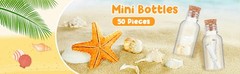 100 Pas 1 oz Plastic Sand Art Bottles with Cork Spers Mini