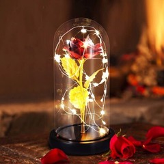 Brand New – Crystal Galaxy Enchanted LED Glass Forever Rose Home Decoration Gift
