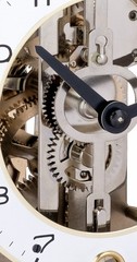 Modern table clock in a puristic design out of beech with 14-days power reser…