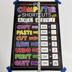 PC Computer Shortcuts Teacher School Decor ✅ Poster Print Wall Art ✅ 16×24 inch