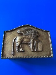 St. Mark Lion Wooden Letter holder, Bronze/Gold Color