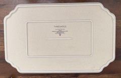 Threshold Designed with Studio McGee Beige Ceramic Decorative Tray 15.5″ x 10″