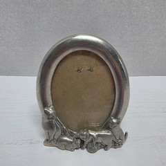Seagull Pewter Cat Photo Frame Canada 1992 BOXED Oval 3×4″