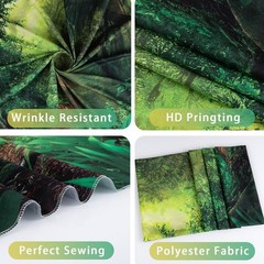 Green Forest Backdrop Tapestry for Bedroom, Nature Tree Cave Fantasy Landscap…