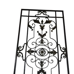 Wrought Iron Rectangular Rustic Wall Decor Scroll Design 39 in x 19.5 in