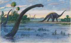 Charles R Knight Diplodocus : Dinosaur : Art Print 1939