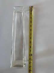 Clear Glass Flower Arrangement Bud Vase 15” Inches Tall Column Shape