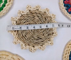 Boho Hanging Wall Decor Woven Basket Weave Circles Set Of 5 Pieces
