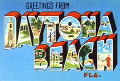 Greetings From Daytona Beach, Florida – 1930’s – Vintage Postcard Poster