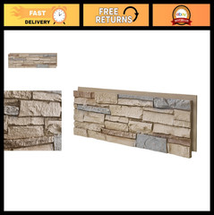 Faux Stone Wall Panels 1-Pack, 3.25 Sq Ft PU Veneer Siding for DIY Home Decor