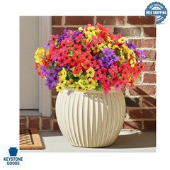 12pcs Artificial Daisy Flower Bundles – UV Resistant Silk Faux Plants for Ind…