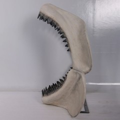 Megalodon Giant Shark Jaw Open Life Size Statue Ocean Sea Fossil Prop Display